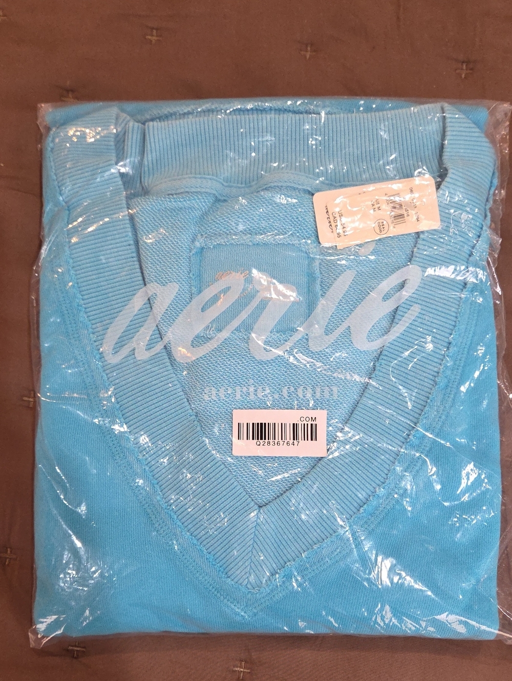Aerie Blue V-Neck Sweatshirt